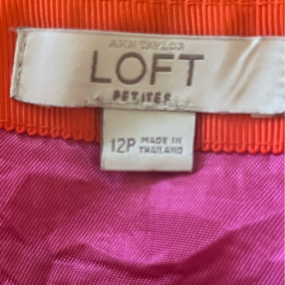 LOFT Pink Black Colorblock Mixed-Stripe Women's Mini Skirt Size 12P - Picture 5 of 5